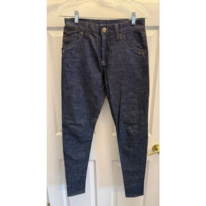 Miss Sixty Italy Low Rise Skinny Jeans Size 24 Dark Wash Ankle Zip Y2K